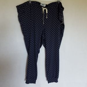 ON Navy Polka Dot Jogger Pants, Size XL